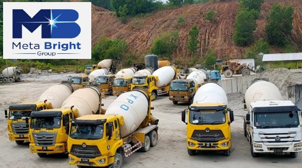 A group of trucks with cement mixers

AI-generated content may be incorrect.